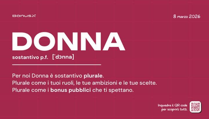 Anteprima articolo: Per l'8 marzo BonusX lancia “Donna è un sostantivo plurale”, la campagna firmata Marketing Espresso